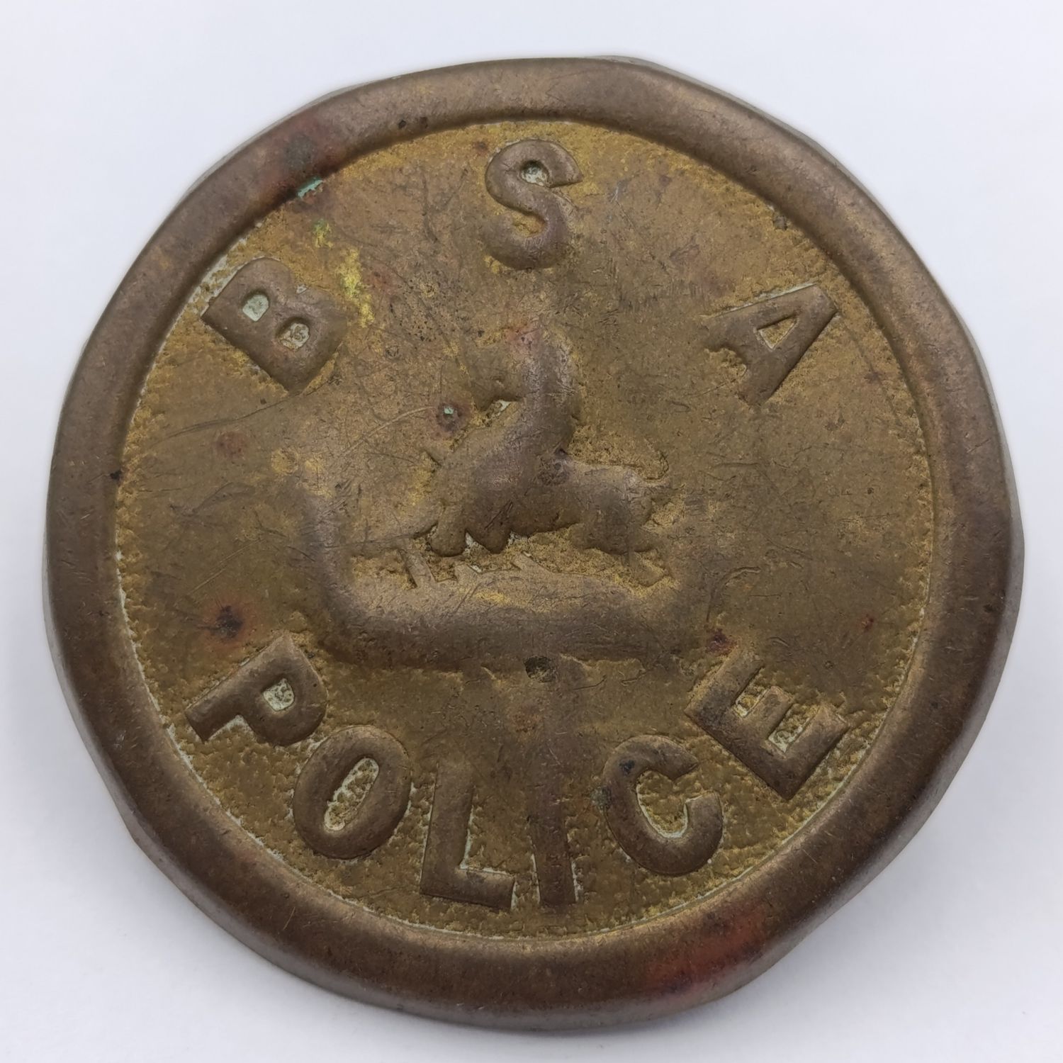 Rhodesian BSA Police horse bridle boss badge