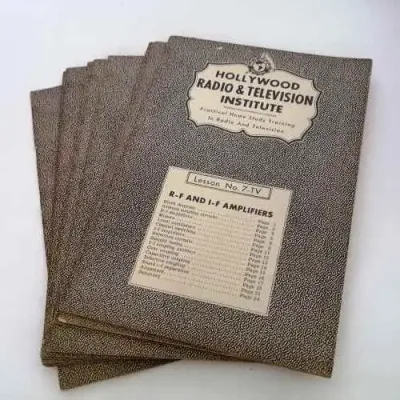 Lot of 10 Hollywood Radio and Television Institute Home Study lesson books