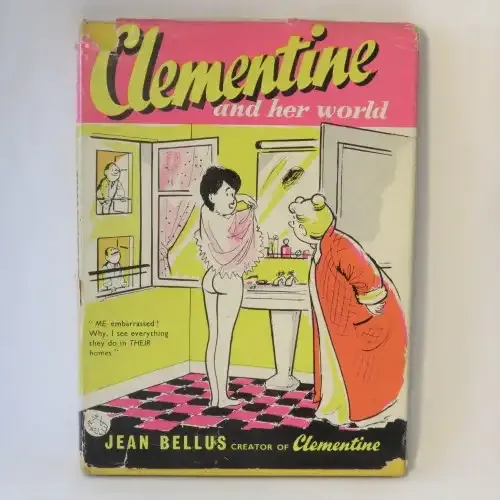 Clementine and her world - 1960 cartoon book - Dust cover damaged