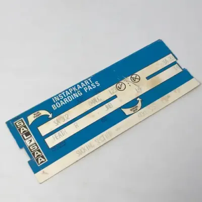 Two SAL boarding passes Johannesburg to New York SA3002 - vintage - seats in smoking secrtion