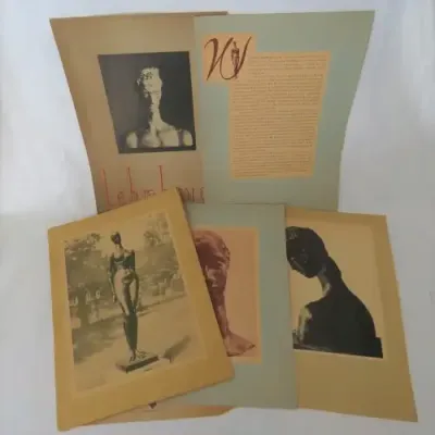 Lot of 10 Wilhelm Lehmbruck`s artwork prints - Each paper 37 x 27 cm