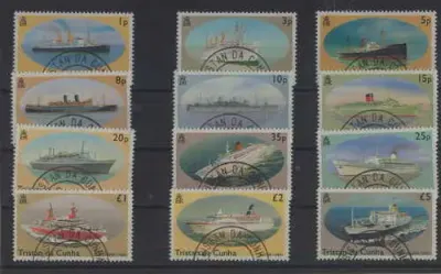 Tristan Da Cunha 1994 ship series used set of 12 stamps