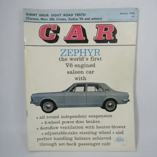 Vintage Car Magazine - August 1966 - excellent condition