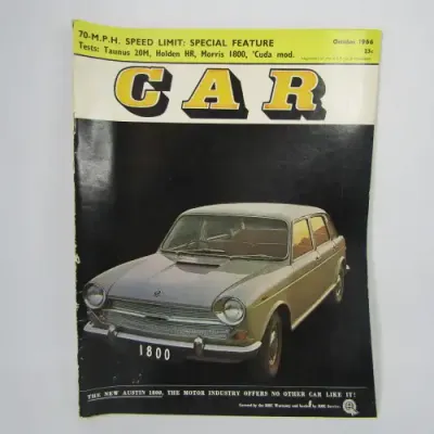 Vintage Car Magazine - October 1966 - excellent condition