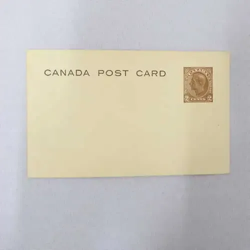 Canada postal stationary postcard with George 6 pre printed 2 cent stamp