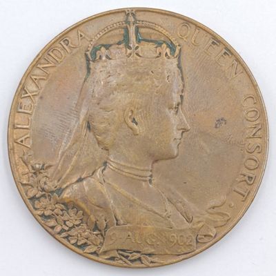Lange and heavy copper coronation of Edward 7 - 1902 medal