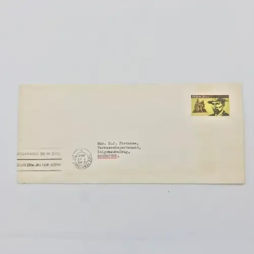 South Africa 1969 letter to the traffic department, Groenpunt - cancelled on the wrong side
