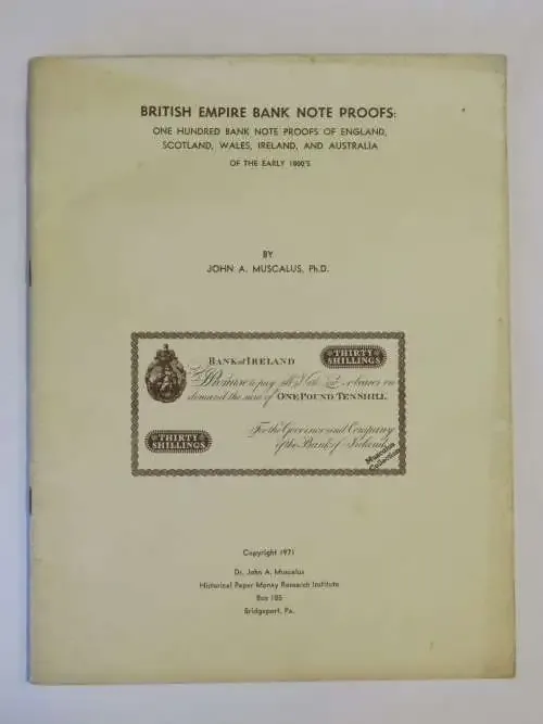 British Empire bank note proofs-100 bank note proofs of England,Scotland,Wales,Ireland and Australia