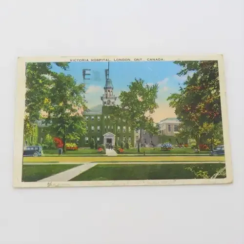 1938 Postcard posted from London, Canada to Goodwood, South Africa - Without stamp