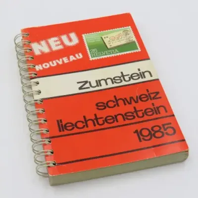 New Zumstein Schweiz Liechtenstein stamp catalogue 1985