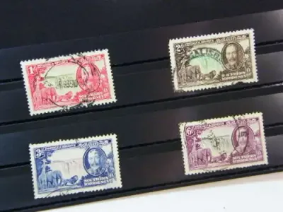 Southern Rhodesia - SACC 32 and 35 used stamps - George 5 silver jubilee