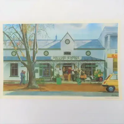 Vintage print of Oom Samie se winkel, Stellenbosch by AH Vital