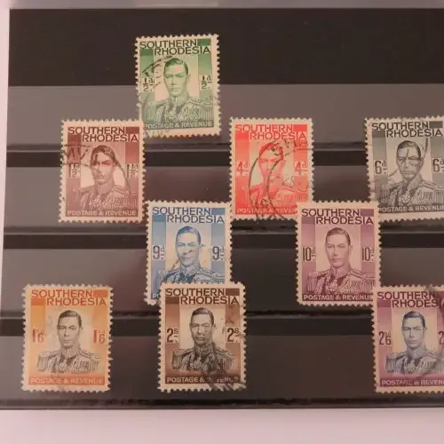 Southern Rhodesia SACC 42-54 lot of 13 used stamps - George 6