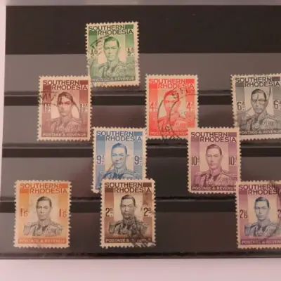 Southern Rhodesia SACC 42-54 lot of 13 used stamps - George 6