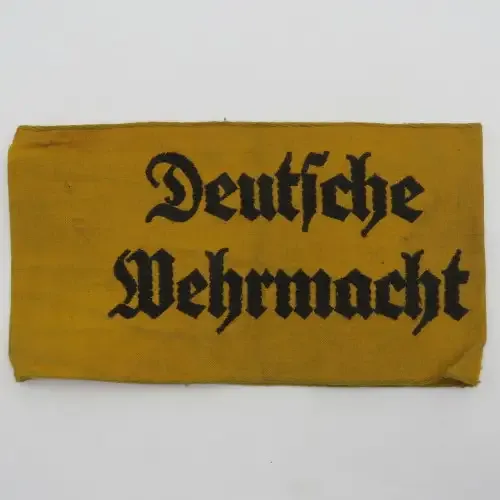 WW2 German Army Deutsche Wehrmacht yellow armband- used by Foreign workers and civilians employed b