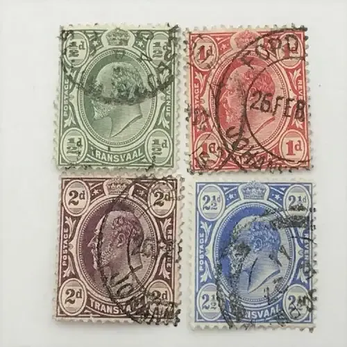 Transvaal 1905 full set SACC 279 - 282 used stamps