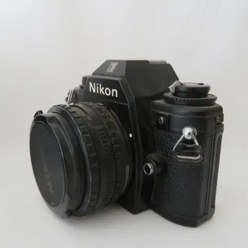 Nikon EM camera with Nikon lens series E 50 mm 1:1.8