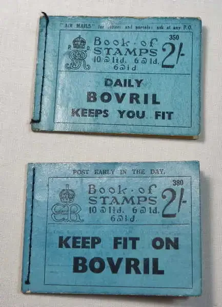 Two Great Britain stamp booklets - No 350 and 380 with 3 and 15 stamps inside respectively