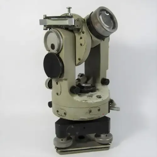 Vintage Carl Zeiss TH.IV theodolite in case - top spirit level broken