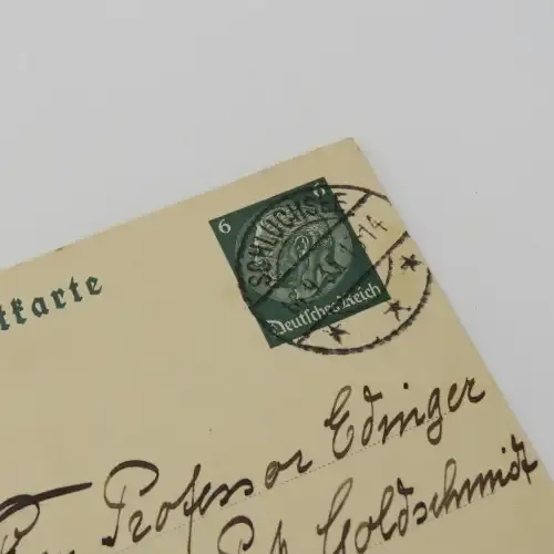1930`s Deutsches Reich postcard sent from Schluchshe, Germany to Stuttgart, Germany