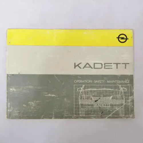 Kadett Owners` Manual 1985
