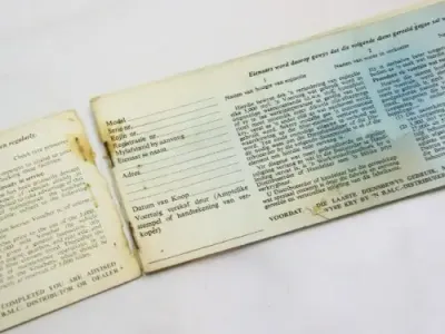 BMC Passport to service booklet with maintenance service vouchers - some loose