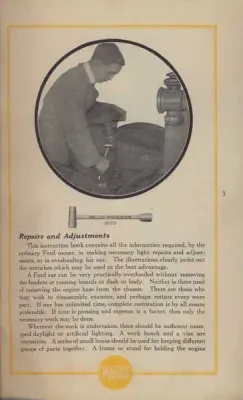 Wrench Manual for Ford cars , Fordson tractors general motor use - Circa 1920`s