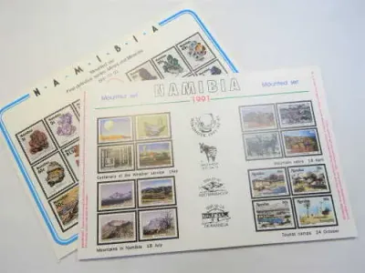 1991 Namibia mounted set plus 1st definitive series - Mines and minerals