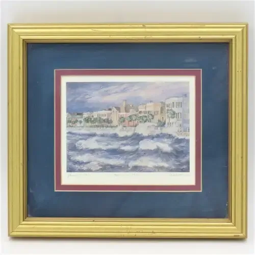 Jeanie Drucker Hurricane 1989, Charleston S.C. print in frame
