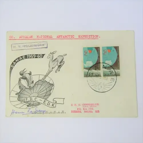 SA National Antarctic Expedition 1959-1960 FDC with M.V Polarbjorn cancellation