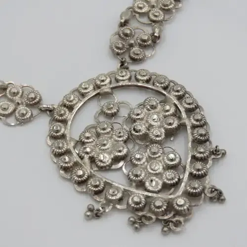 Indian silver necklace - Scan 85% silver - Weighs 50,0 g - Length 63 cm