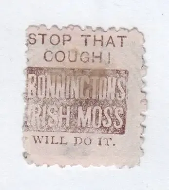 New Zealand S.G. 219d Red Brown Advert - 1st setting - Perf 10 - Bonningtons Irish Moss