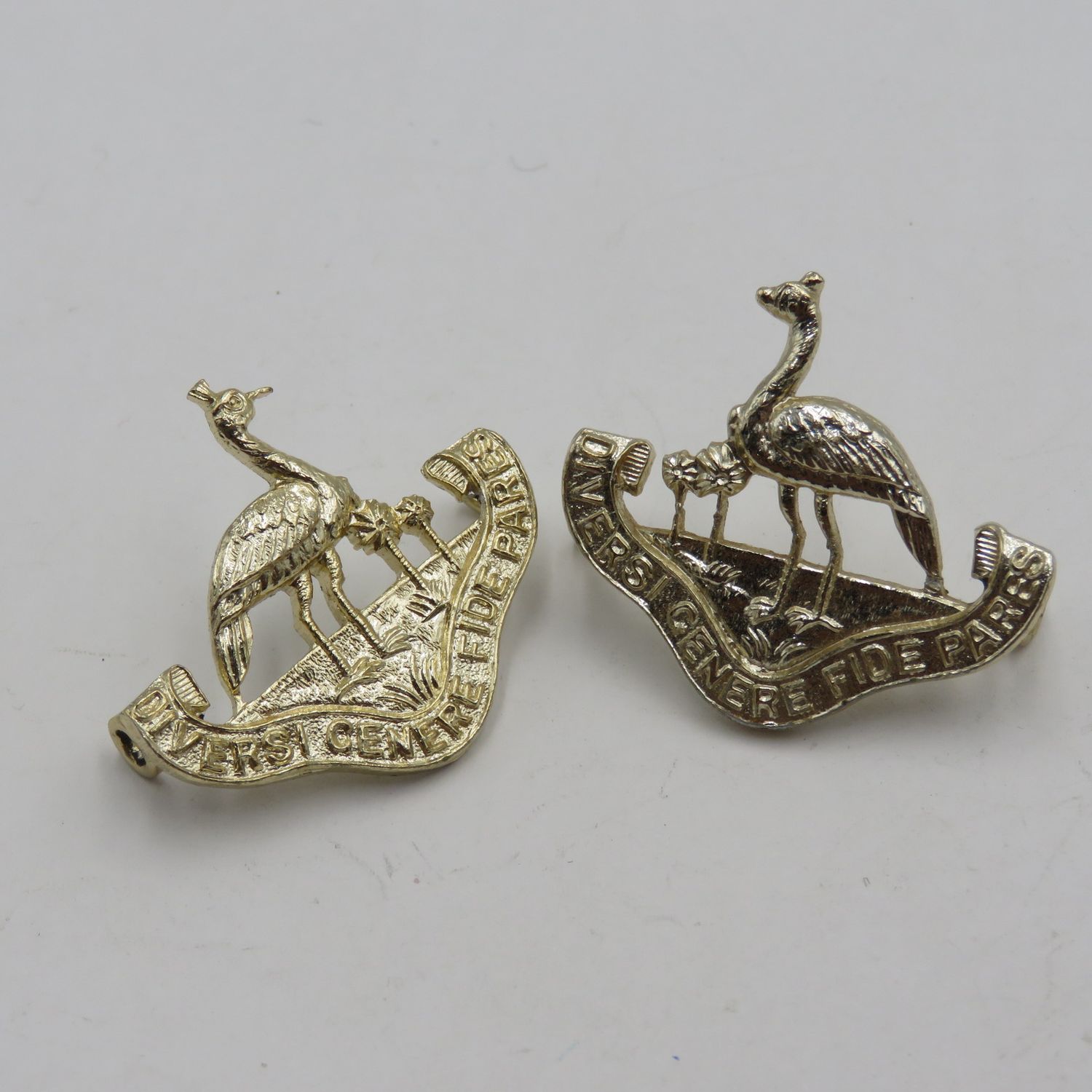 Pair of Northern Rhodesia regiment collar badges