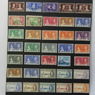 Lot of British commonwealth stamps - mint and used hinged