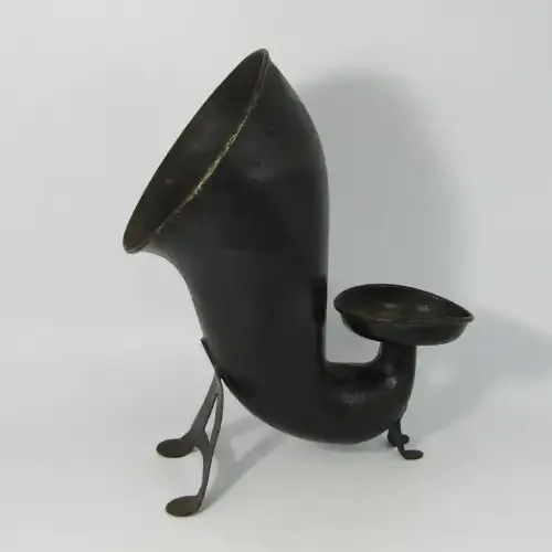 Antique Candlestick telephone receiver sound amplifier horn - very rare stick