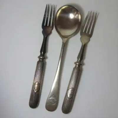 Australian Antique Burns Philp Line Forks and spoon - Famous for blackbirding and slave trade