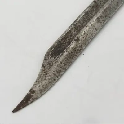 1944 Italy WW2 Prisoner of War trench art combat knife made of Carcano bayonet