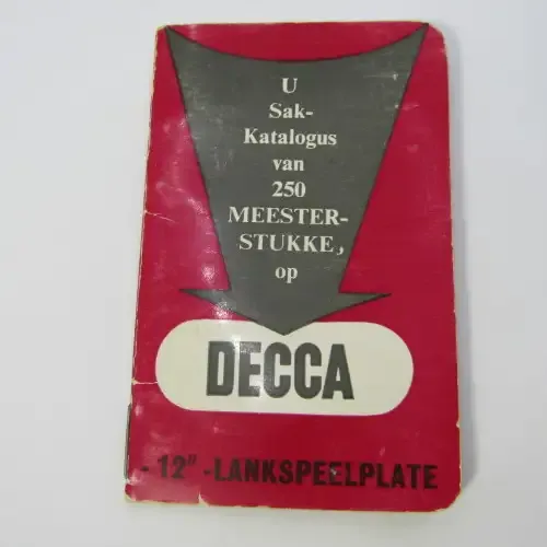 Your pocket cataloque of 250 classics on Decca booklet