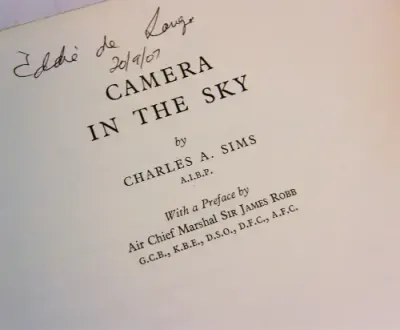 Camera in the sky by Charles A. Sims - 1958 first edition - book of air photography