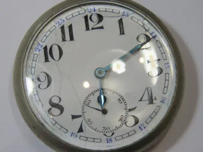 Vintage pocketwatch with silverplated case - Working