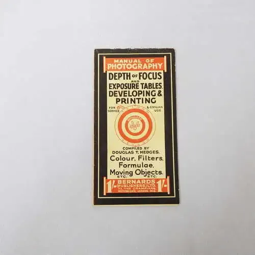 Manual of photography depth of focus and exposure tables, Developing and printing