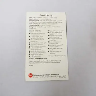 The Leitz pradolux RT-300 instruction manual
