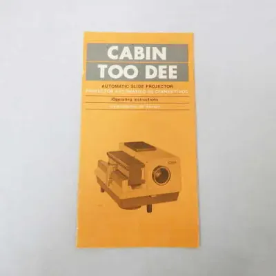 Cabin too bee automatic slide projector operating manual