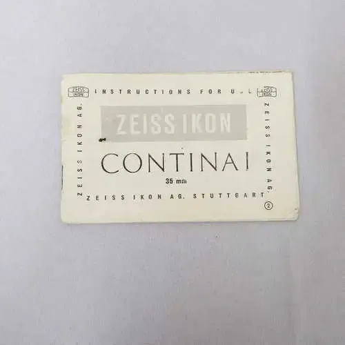 Zeiss Ikon Continai 35 mm instruction manual