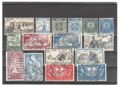 Lot of 16 early Ireland stamps - 1930`s