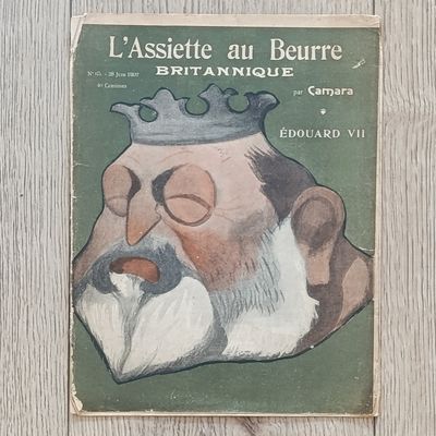 1902 Copy of L&#39; Assiette au Beaurre Britannique. Propoganda Book. (The Boer concentration camps)