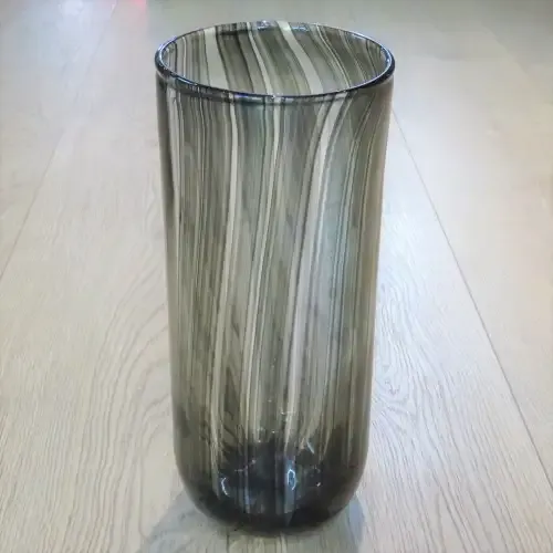 Vintage handmade stained glass flower vase - Length 35 cm