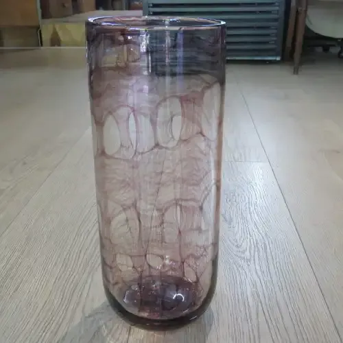 Vintage Handmade Stained glass flower vase - Length 35 cm