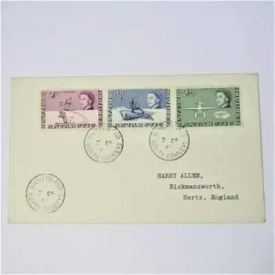 Postal cover from Signy Island, South Orkney to England with British Antarctic Territory