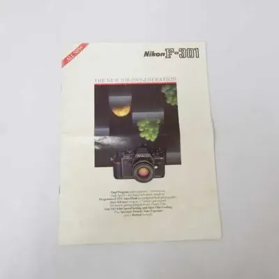 Nikon F-301 instruction manual